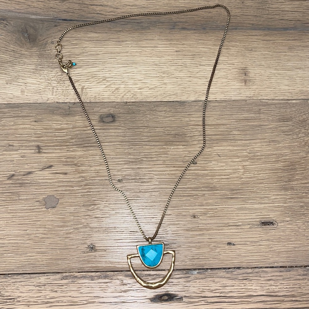 Gold and turquoise necklace